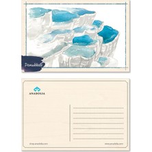 Anadolia Pamukkale Travertenleri Ahşap Kartpostal