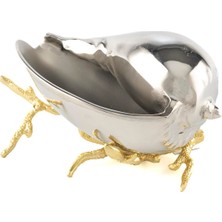 Mikasa Moor Gold Gümüş Mercanlı Deniz Kabuğu  25X15X13CM