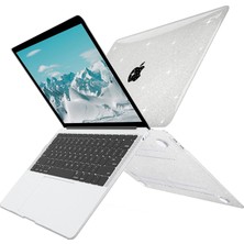 CepLab Apple MacBook Air M2 Çip 2023 Kılıf A2941 15.3 Inç Simli Yaldızlı 360° Koruma Hava Kanallı Kapak