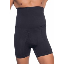 Secret Moda Göbek Toparlayıcı Sıkılaştırıcı Yüksek Bel Erkek Boxer Korse Siyah