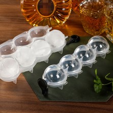 Sodelicious Küre Buz Topu Kalıbı Yuvarlak Buz Topu Dondurucu 4'lü