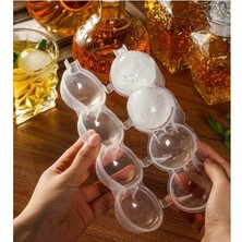 Sodelicious Küre Buz Topu Kalıbı Yuvarlak Buz Topu Dondurucu 4'lü