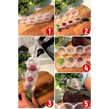Sodelicious Küre Buz Topu Kalıbı Yuvarlak Buz Topu Dondurucu 4'lü