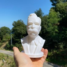 Root Made Friedrich Nietzsche Büst Niçe Büst Dekoratif Biblo Kitaplık Dekor 15CM