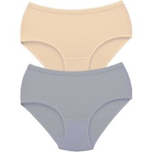 Çankaya Giyim 2 Adet Tutku Kadın Yüksek Bel Bato Kalın Lastik Külot S8