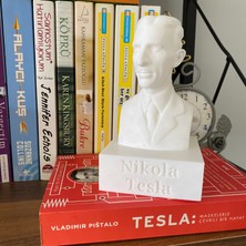 Root Made Nikola Tesla Büstü Dekoratif Obje Kitaplık Dekor Hediyelik Biblo