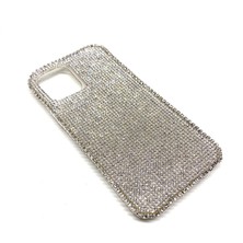 Oto Aksesuarcım iPhone 12 Kristal Taşlı Telefon Kılıfı Gümüş