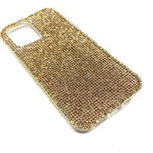 Oto Aksesuarcım iPhone 12 Kristal Taşlı Telefon Kılıfı Altın