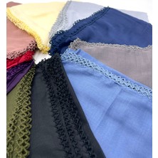 Naz Ipek 10'lu Set Kenarları Oyalı %100 Pamuklu Yazma 100X100CM Eşarp Toptan Dağıtmalık