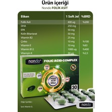 Nondo Folic Acid Complex 30 Yumuşak Jelatin Kapsül