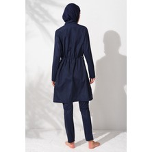 Pierre Cardin Uzunkollu Fermuarlı Tesettür Mayo Desenli 231904