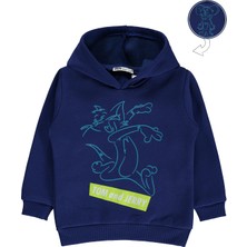 Tom And Jerry Erkek Çocuk Kapüşonlu Sweatshirt 2-5 Yaş Açık Lacivert