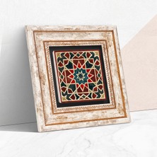 Pinecone Stone Etnik Desen Çerçeveli Taş Duvar Tablosu – Dekoratif Modern Sanat, Ev ve Ofis Dekoru |TK1-371|
