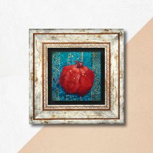 Pinecone Nar Taş Duvar Tablosu Çerçeveli Duvar Dekoru Wall Art T1-02