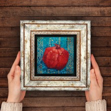 Pinecone Nar Taş Duvar Tablosu Çerçeveli Duvar Dekoru Wall Art T1-02