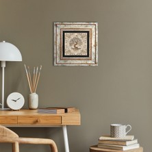 Pinecone Hayat Ağacı Taş Duvar Tablosu Çerçeveli Duvar Dekoru Wall Art T1-07