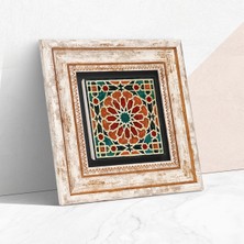 Pinecone Stone Etnik Desen Çerçeveli Taş Duvar Tablosu – Dekoratif Modern Sanat, Ev ve Ofis Dekoru |TK1-372|