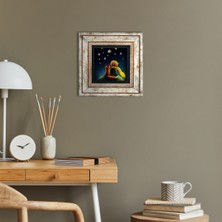 Pinecone Küçük Prens Taş Duvar Tablosu Çerçeveli Duvar Dekoru Wall Art T1-386