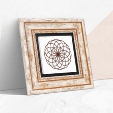 Pinecone Stone Yaşam Çiçeği Çerçeveli Taş Duvar Tablosu – Dekoratif Modern Sanat, Ev ve Ofis Dekoru |TK1-177|