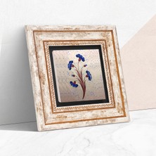 Pinecone Stone Ebru Sanatı Çerçeveli Taş Duvar Tablosu – Dekoratif Modern Sanat, Ev ve Ofis Dekoru |TK1-242|