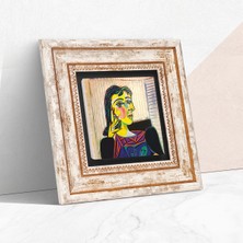 Pinecone Stone Picasso Dora Maar’ın Portresi Çerçeveli Taş Duvar Tablosu – Dekoratif Modern Sanat, Ev ve Ofis Dekoru |TK1-303|