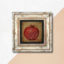 Pinecone Bereket Duası Taş Duvar Tablosu Çerçeveli Duvar Dekoru Wall Art T1-34