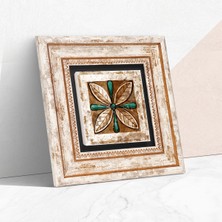 Pinecone Stone Fas Desenli Vintage Çerçeveli Taş Duvar Tablosu – Dekoratif Modern Sanat, Ev ve Ofis Dekoru |TK1-36|