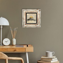 Pinecone Mescid-i Aksa Taş Duvar Tablosu Çerçeveli Duvar Dekoru Wall Art T1-128