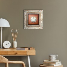 Pinecone Ay Yıldız Taş Duvar Tablosu Çerçeveli Duvar Dekoru Wall Art T1-130