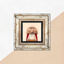 Pinecone Kirpi Taş Duvar Tablosu Çerçeveli Duvar Dekoru Wall Art T1-166
