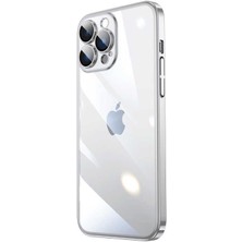 HEPTEKİLETİŞİM Apple  iPhone 13 Pro Max Kılıf Kamera Lens Korumalı Darbe Emici Şeffaf Kenarlı Renkli Sert Kapak (Riksos)