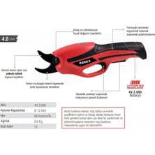 Rodex Akülü Budama Makası 4.0 Volt
