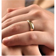 Sefa Gold 6mm Sarı Düz Bombe Klasik Alyans