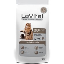 Lavital Sterilised Kuzu Etli kg Kontrolü Destekleyici Kısırlaştırılmış Kedi Maması 12 kg