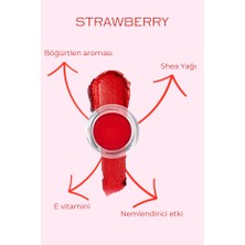 Strawberry - Vegan Dudak Balmı - Shea&hindistan Cevizi Yağı Içeren Dudak Nemlendiricisi - Lip Balm