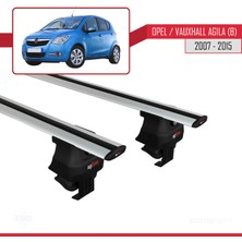 AccessoryPart Opel / Vauxhall Agila (B) 2007-2015 Arası ile Uyumlu Ace-4 Ara Atkı Tavan Barı Gri