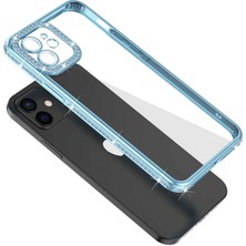 HEPTEKİLETİŞİM  Apple iPhone 11 Kılıf Kamera Korumalı Kenarları Renkli Taşlı Parlak Silikon Kapak (Mina)