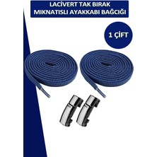 Dopar Elastik Akıllı Kilitli Mıknatıslı Metal Tak Bırak Spor Ayakkabı Bağcığı 100 cm