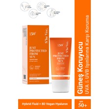 S'he Vec JUST PROTECTED FROM SUN - SPF50+ Leke Karşıtı Yüksek Korumalı Güneş Kremi | Tüm Cilt Tipleri 50ml