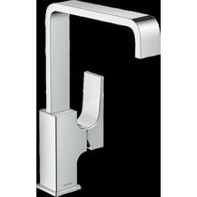 Hansgrohe Metropol Tek Kollu Lavabo Bataryası 230 Cubuk Volan ve Bas-Ac Gıder Setı ile Krom 32511000