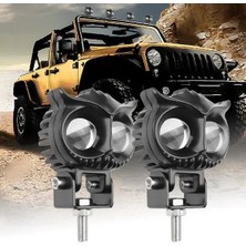 Point Beyaz Sarı LED Baykuş Off Road, Motosiklet Sis Farı Çalışma Lambası 12-24V 50W