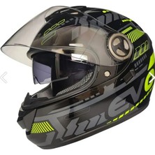 Motoanl Motosiklet Kaskı Ce Onaylı Full Face Abs Materıal Güneş Vizörlü Kask Fr 913 Evo Yellow