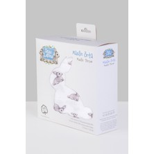 Deux Lapins 2 'li Müslin Bebek Örtüsü Iconique Lapin ve Cotton Grey 100X100