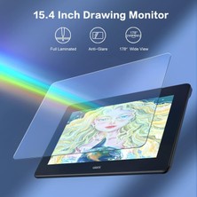 Ugee 15.4 Inc Ekranlı Çizim Tableti, %127 Srgb Tam Lamine Grafik Monitör