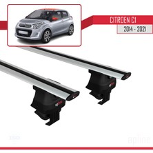 Apline Citroen C1 2014-2021 Arası ile Uyumlu Ace-4 Ara Atkı Tavan Barı Gri