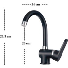 Venita Siyah Elite Lavabo Batarya