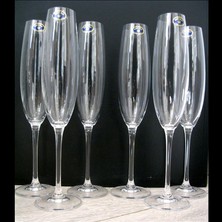 Bohemia Crystal Fulica Flüt Şampanya Kadehi (Champagne Flute) 250 ml - 6 Adet