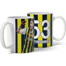 Offside Symanzski Sarı Lacivert Çubuklu Tasarım Baskılı Kupa Bardak