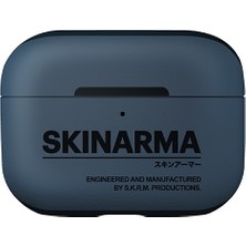 Airpods Pro 2 Uyumlu Kılıf Skinarma Pu Deri Tasarım Spunk Kılıf Mavi