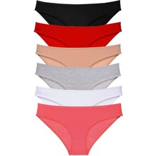 Çankaya Giyim 6 Adet Süper Eko Set Likralı Kadın Slip Külot Renk 3